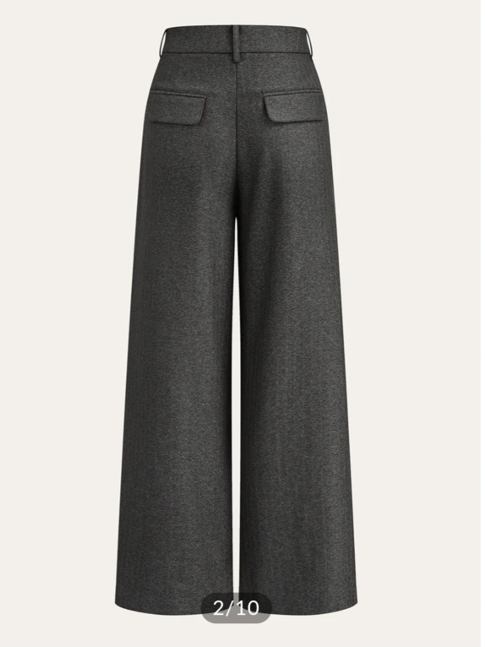 Commense High-Waisted Button-Front Wide-Leg Pants - Picture 2 of 5